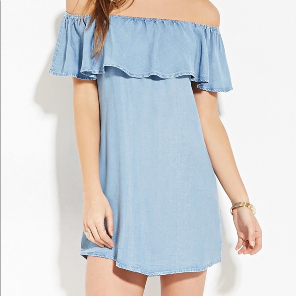 Forever 21 Chambray Denim Dress